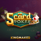 5 Card Poker game cover art with poker hand artwork