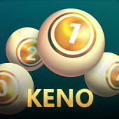 Keno game icon with number board artwork